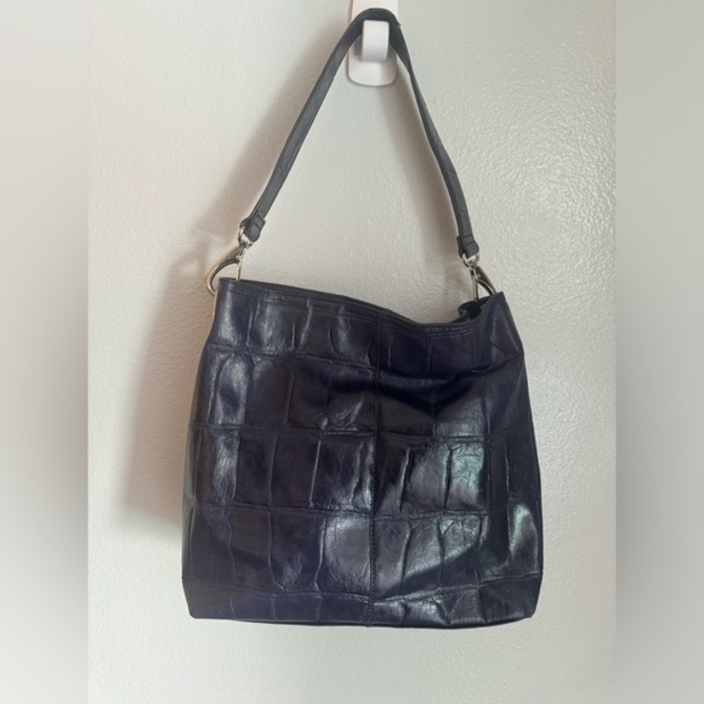 Kate Landry Purple Leather Bucket Bag